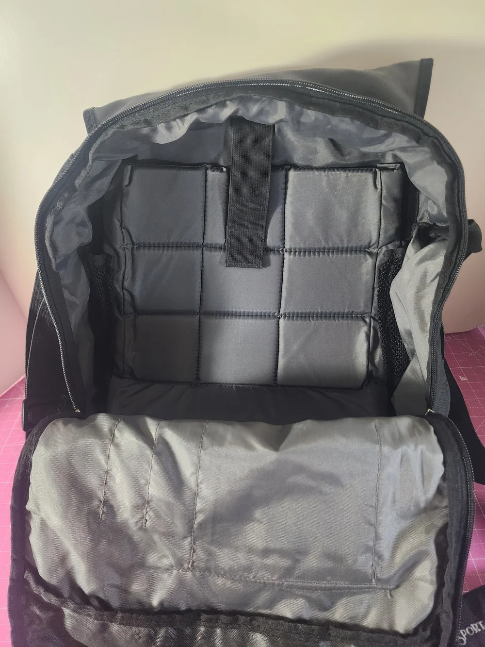 Vintage Jansport Black Messenger Adjustable Shoulder Bag Computer Pocket